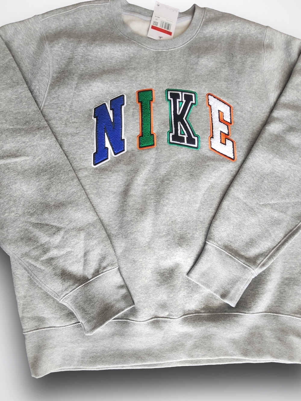 🎓🔥 NIKE CLUB FLEECE MULTI-COLOR COLLEGIATE LETTER SWEATSHIRT 🔥🎓